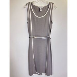 Carmen Marc Valvo Gray Dress Size Large